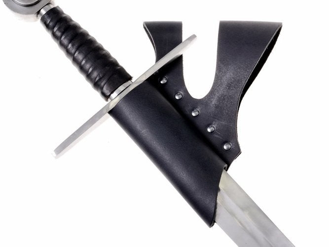 Knight Sword Holder med dobbeltbælte loop, sort