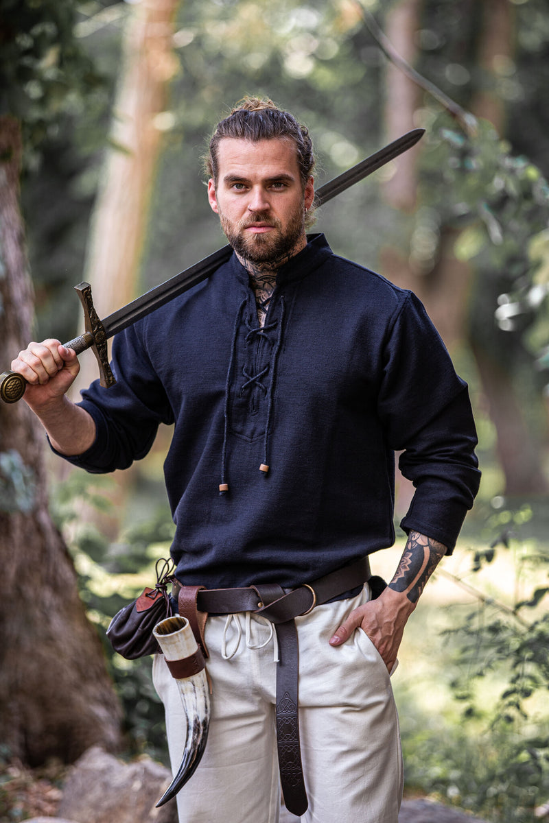 Chemise en coton épais, noir 