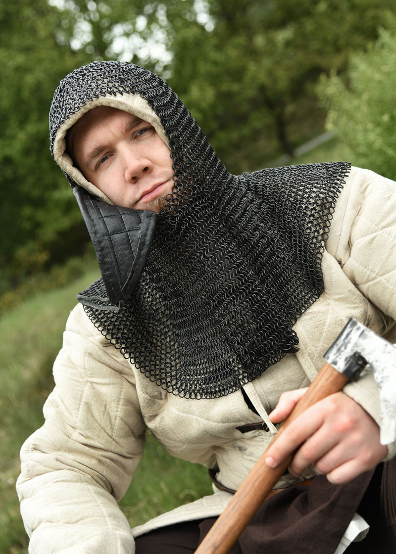 Cofia de malla con ventail triangular, bronceado, 8 mm 