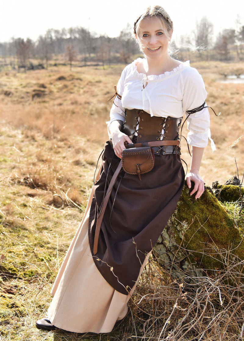 Middeleeuwse leren tas, bruin