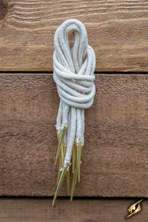 Veter met aglets, set van 6, naturel