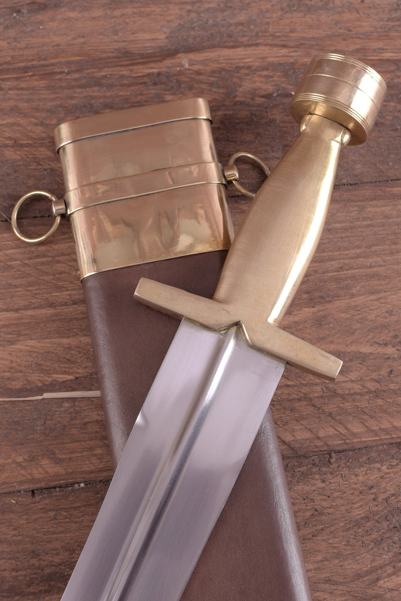 Griechischer Xiphos mit Löwenscheide, semi-scharf 