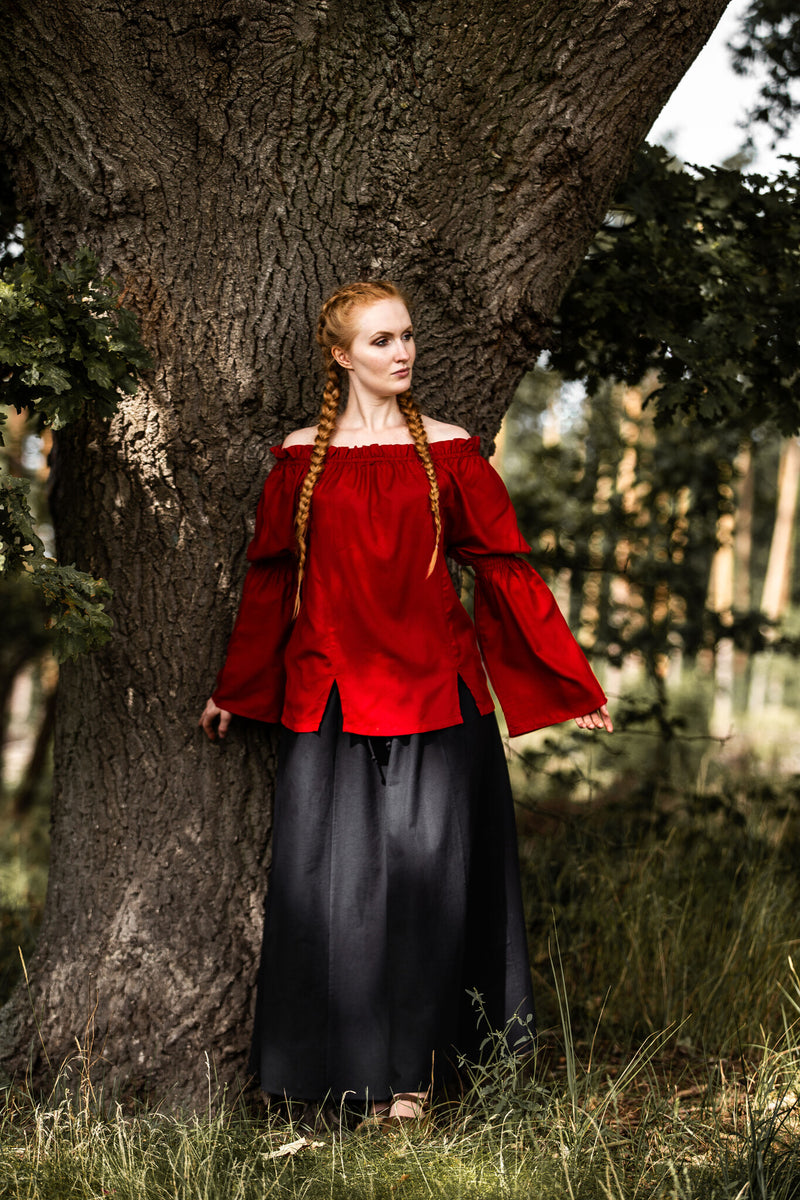 Renaissanceblouse, rood