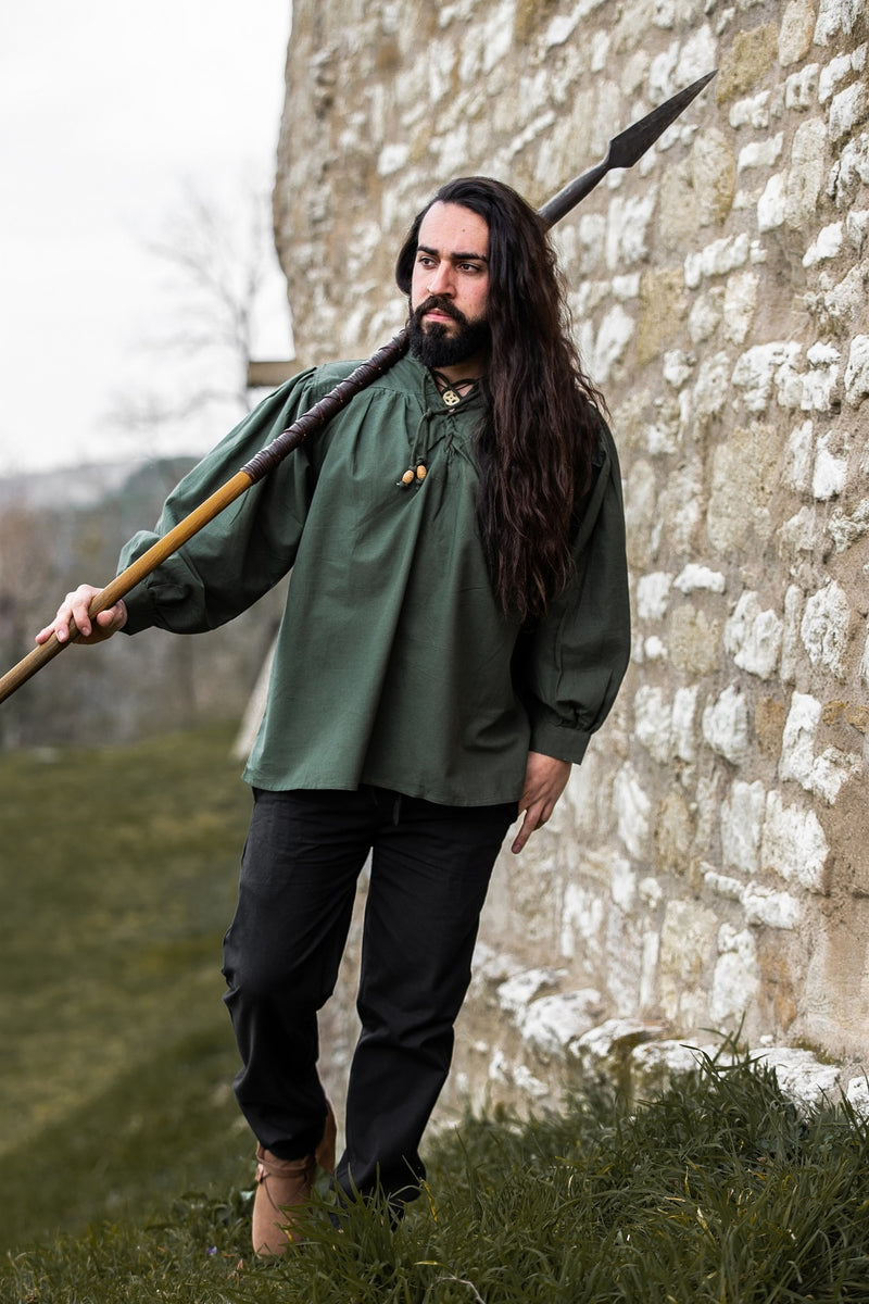 Średniowieczna koszula Friedrich, zielony