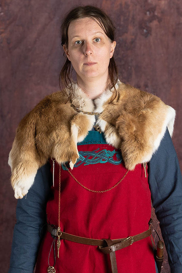 Bont kraag Freya, bruin