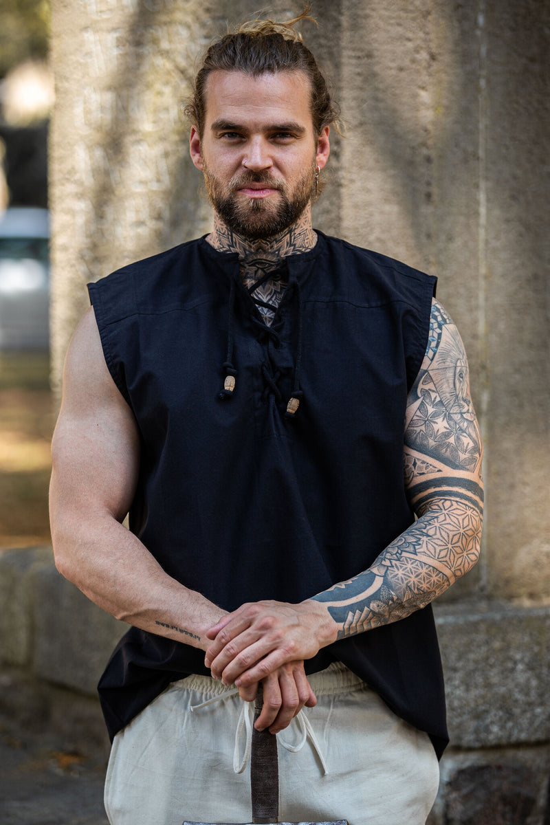 Piraten hemd Jean, zwart