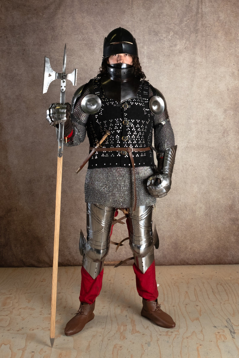 15e eeuwse sallet, zwart, 1.6 mm