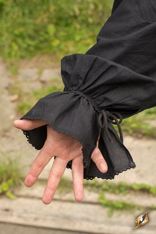 Chemise de pirate Jack, noir 