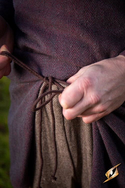 Rusvik broek Ull, vissegraatmotief, wolmix, lichtbruin