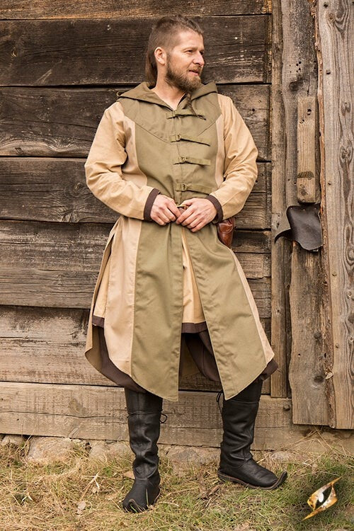 Mouwloze jas Assassins Creed, groen-zandkleur