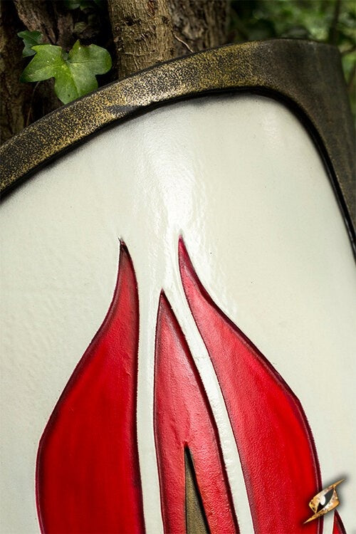 LARP elvenschild rood-wit, 120 x 55 cm