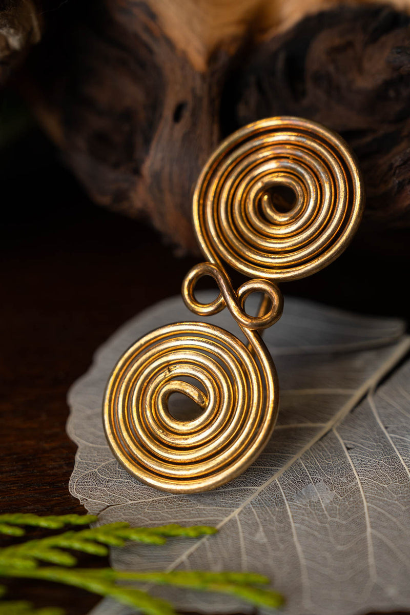 Fibula a spirale per occhiali, ottone 