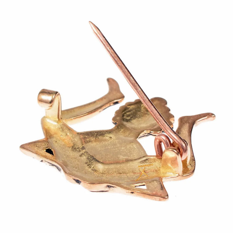 Middeleeuwse badge billentoner, verzilverd brons