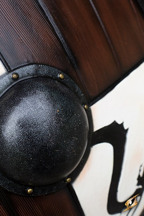 LARP Viking dragon shield white