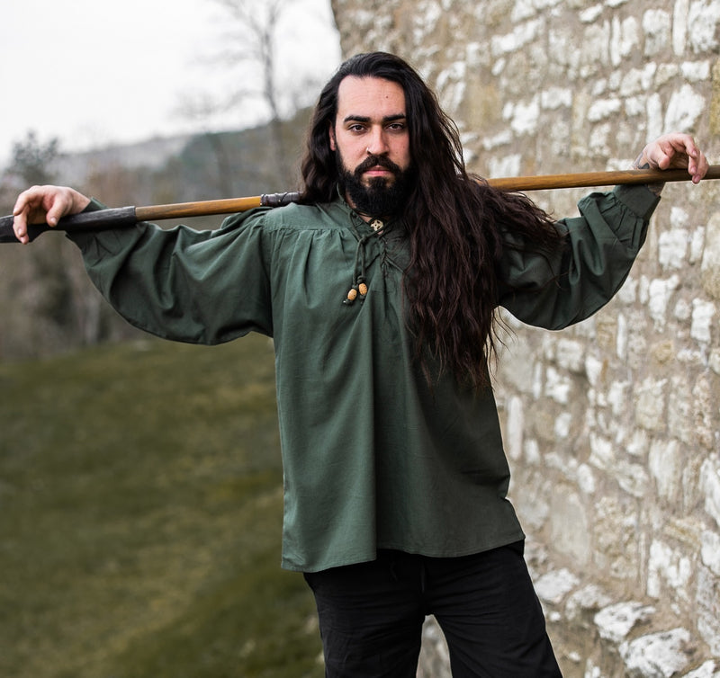 Średniowieczna koszula Friedrich, zielony