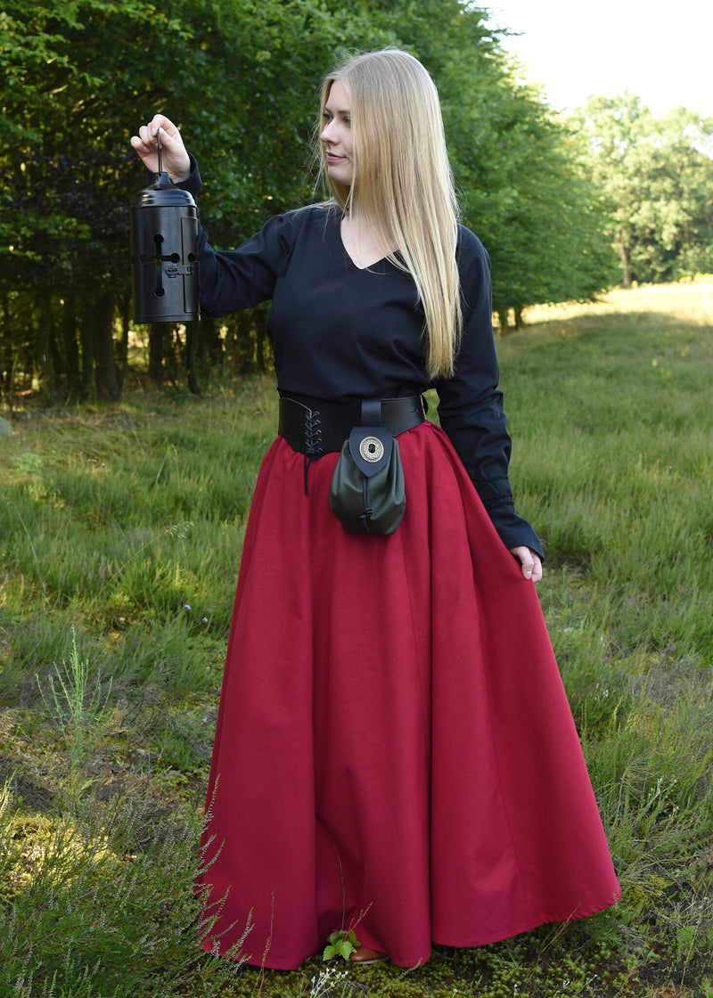 Middelalderlige bluse Aubrey, sort 