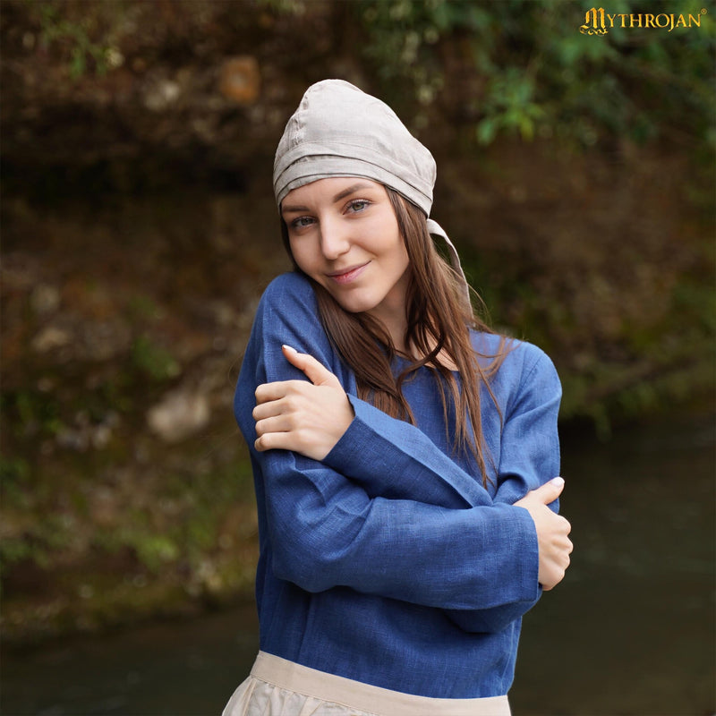 Biblia Maciejowski medievale foulard, lino, naturale 