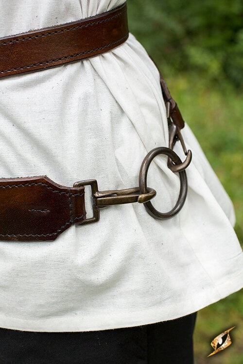 cintura per spada, marrone a due pezzi 