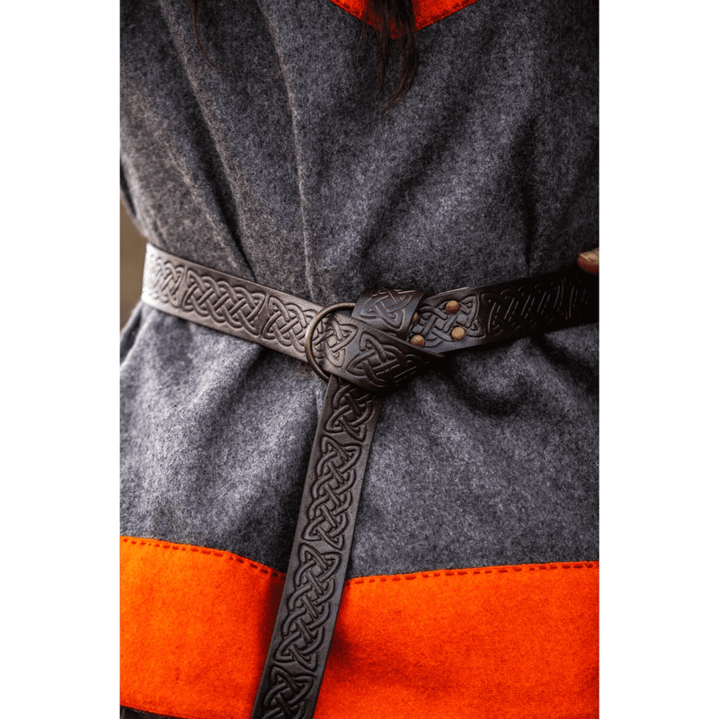 Keltische riem met ringsluiting,zwart