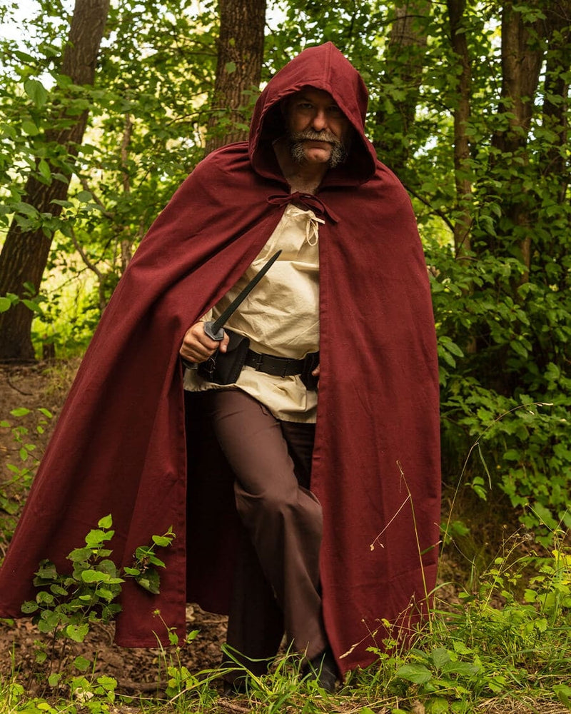 Mantel Harun, bordeauxrood