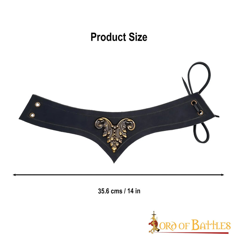 Tiara in pelle Estel, nero 