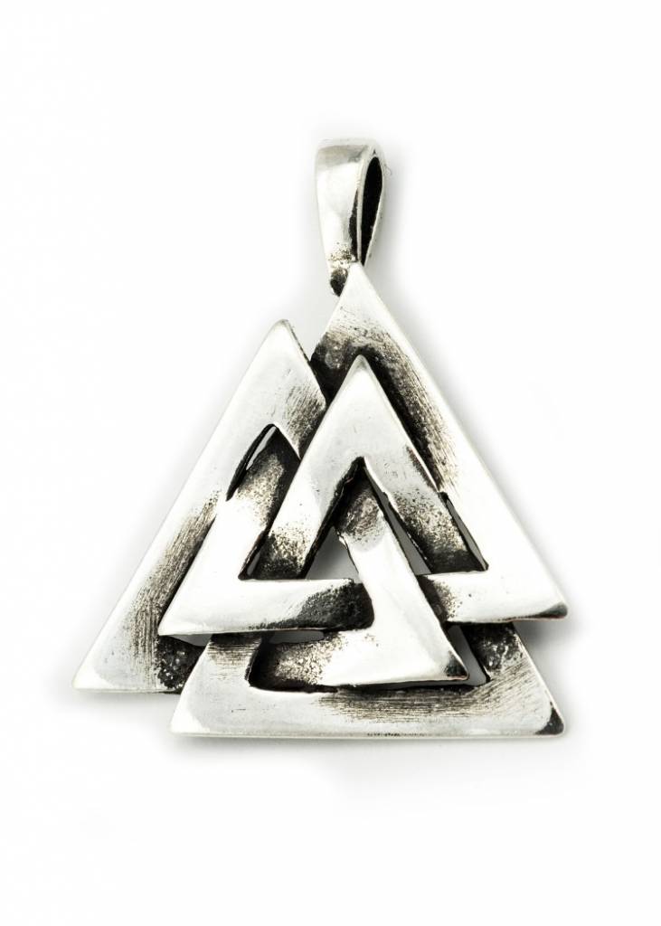 Valknut, bronce plateado 