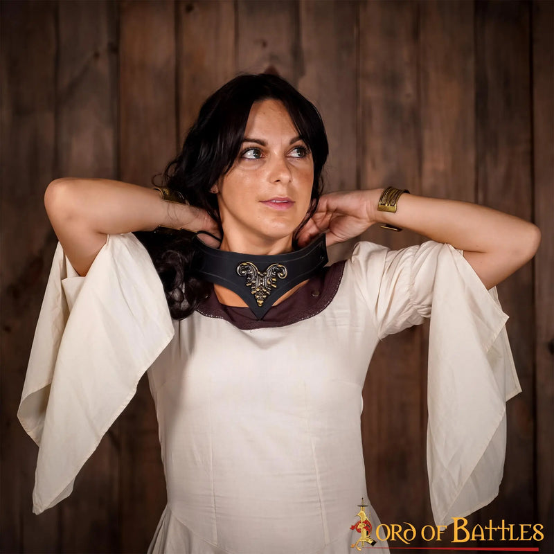 Tiara in pelle Estel, nero 