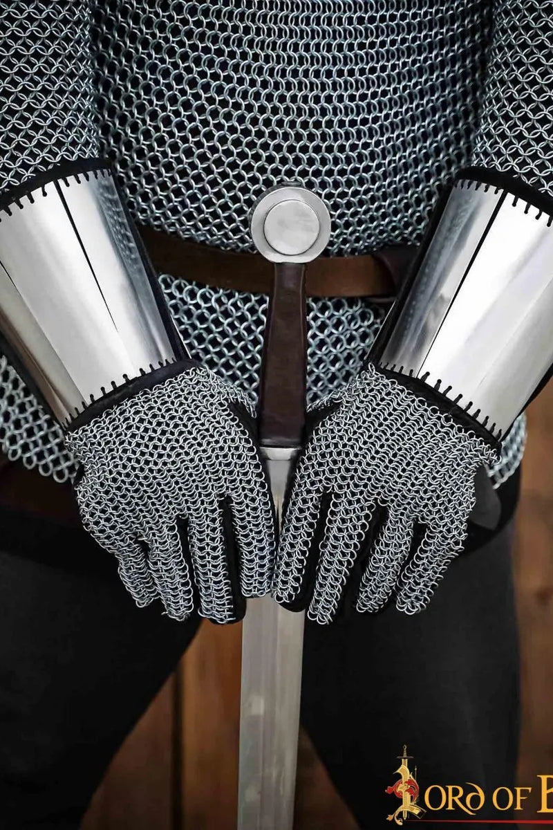 Kettenhandschuhe mit Stahlplättchen, Unvernietet, 6 mm 