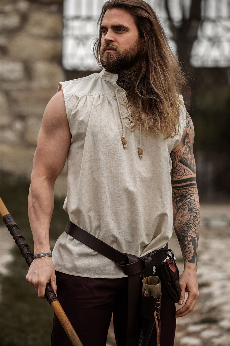 Middeleeuws hemd Louis, creme