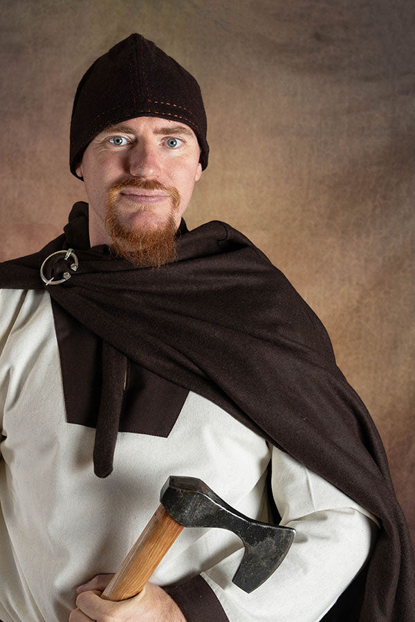 (Vroeg)middeleeuwse tuniek Clovis, naturel-bruin