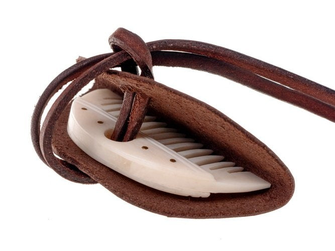 Germanischer Bartkamm mit Ledertasche