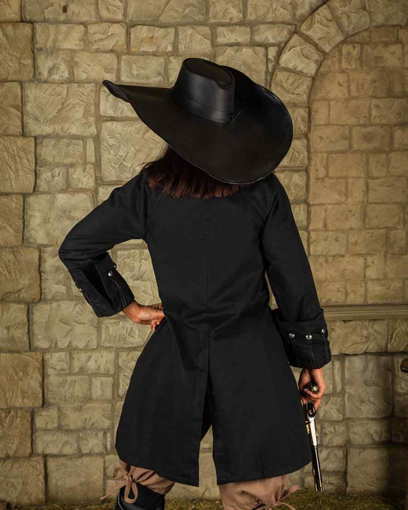 Piraten jas Enigo, zwart