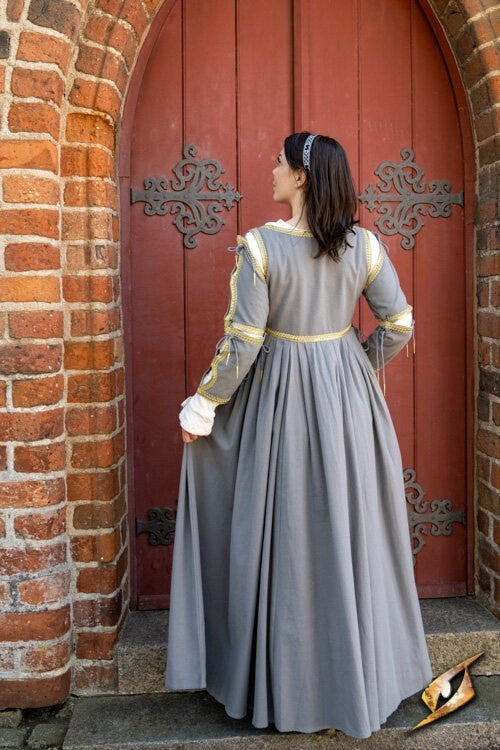 Italiaansa gamurra, late 15e eeuw, grijs