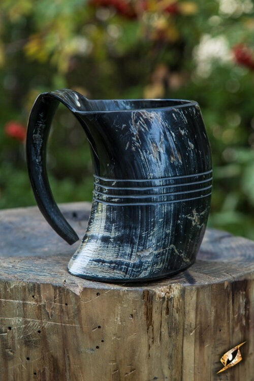 Horn cup Shetland, dark, 500-650 ml