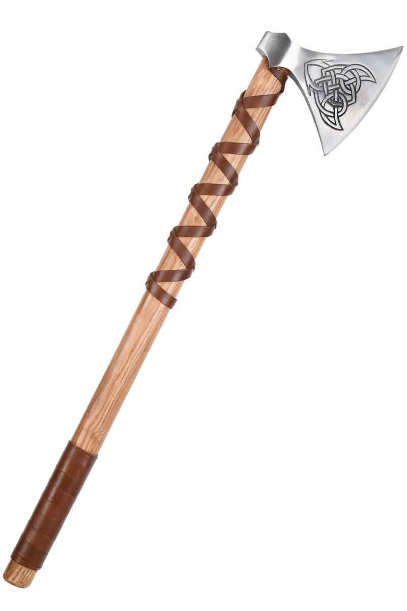 Viking bijl, type M, gegraveerd, semi-scherp