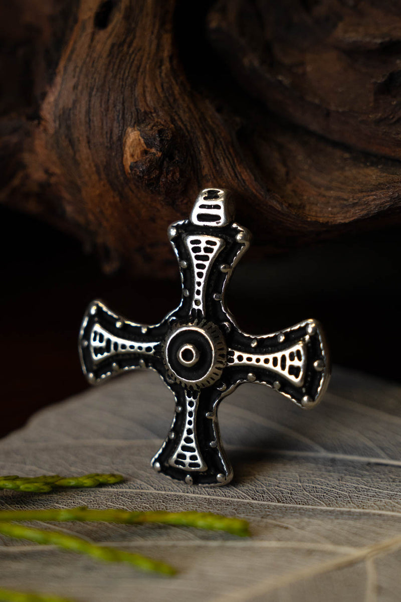 Cuthbert croix, bronze argenté 