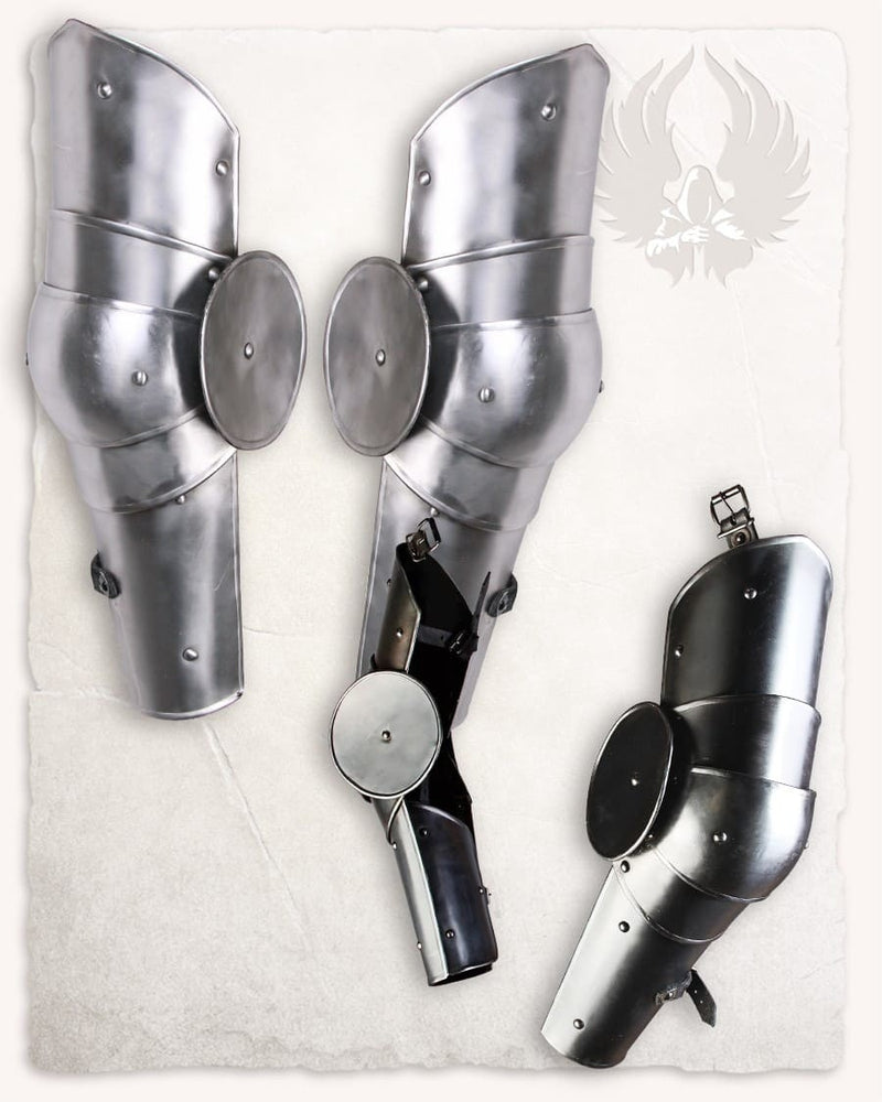 Vambraces Gustav, armpantser, zwart, 1.2 mm