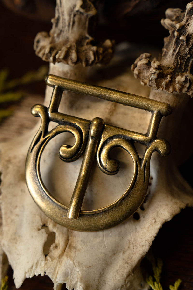 Romeinse riemgesp 2de eeuw n.Chr, messing