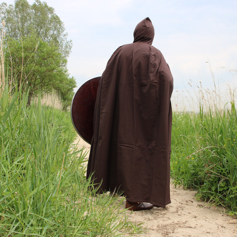 Katoenen mantel, donkerbruin