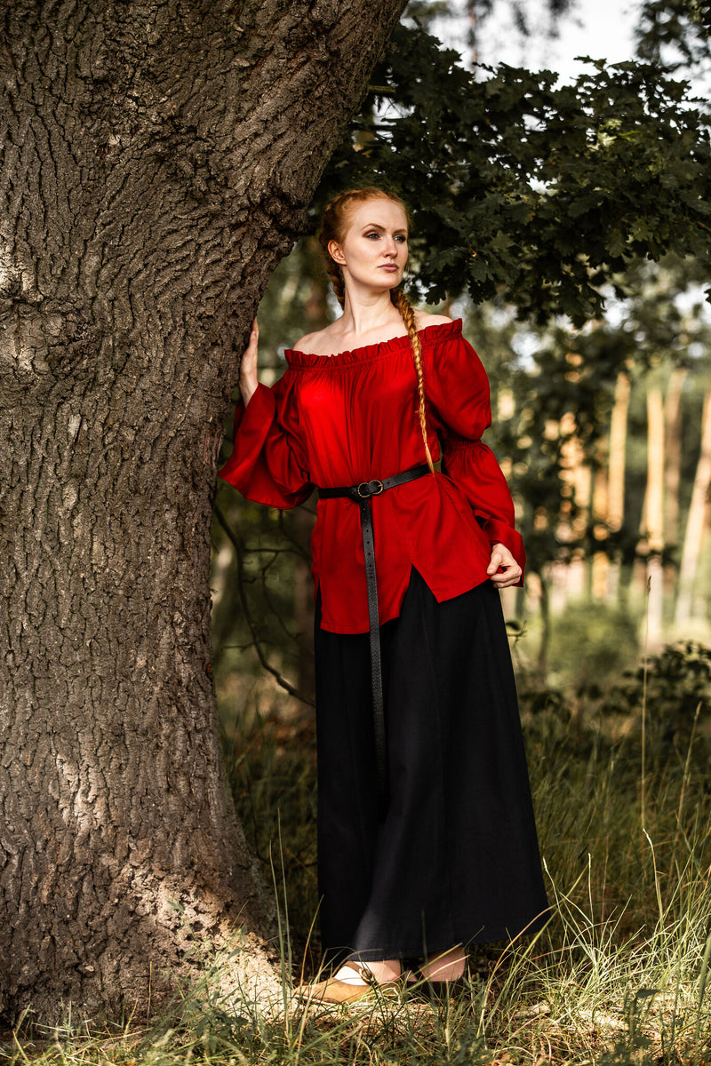 Renaissanceblouse, rood