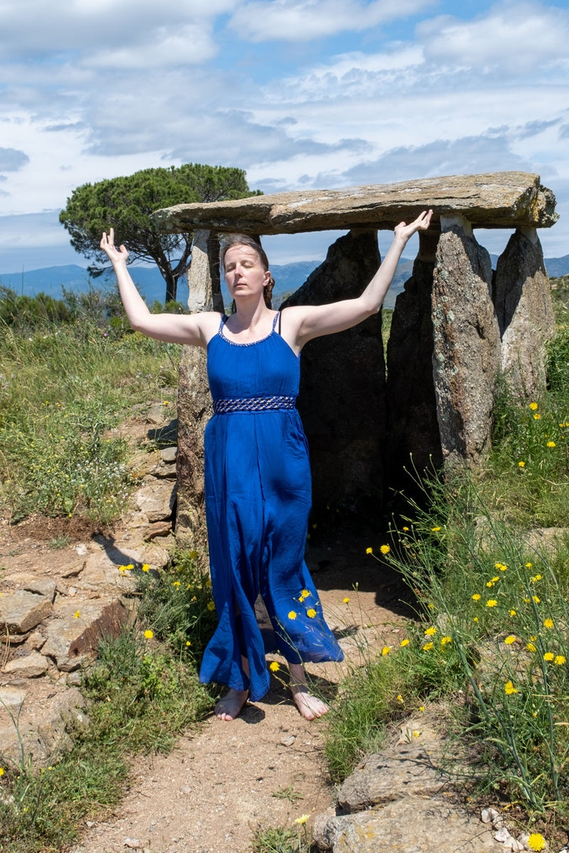 Gudinnan klä Thetis, kungligt blå 