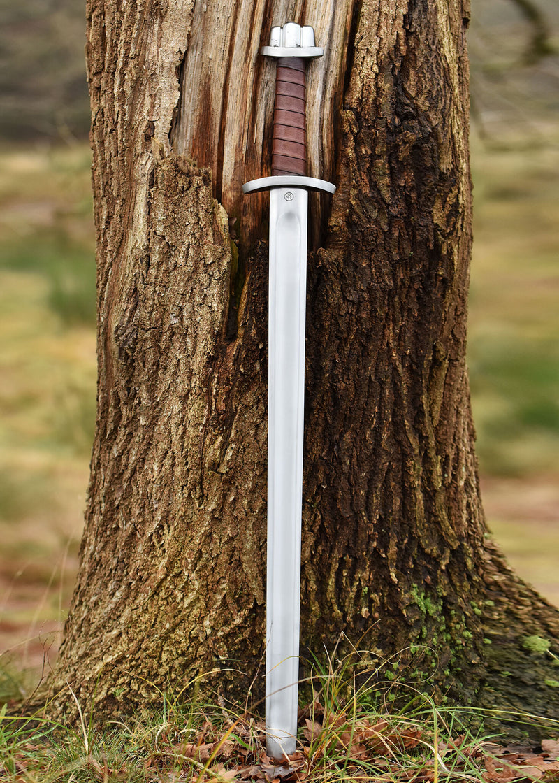 Wikingerschwert mit gewelltem Knauf, kurz, stumpf (battle-ready) 