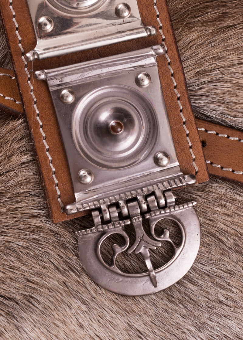 Balteo romano Rheingonheim con smalto, 134 cm, marrone 