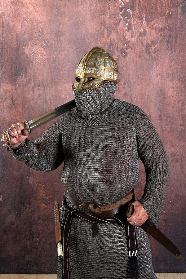 Hauberk, gemixt, platte rngen, ronde klinknagels, 6 mm