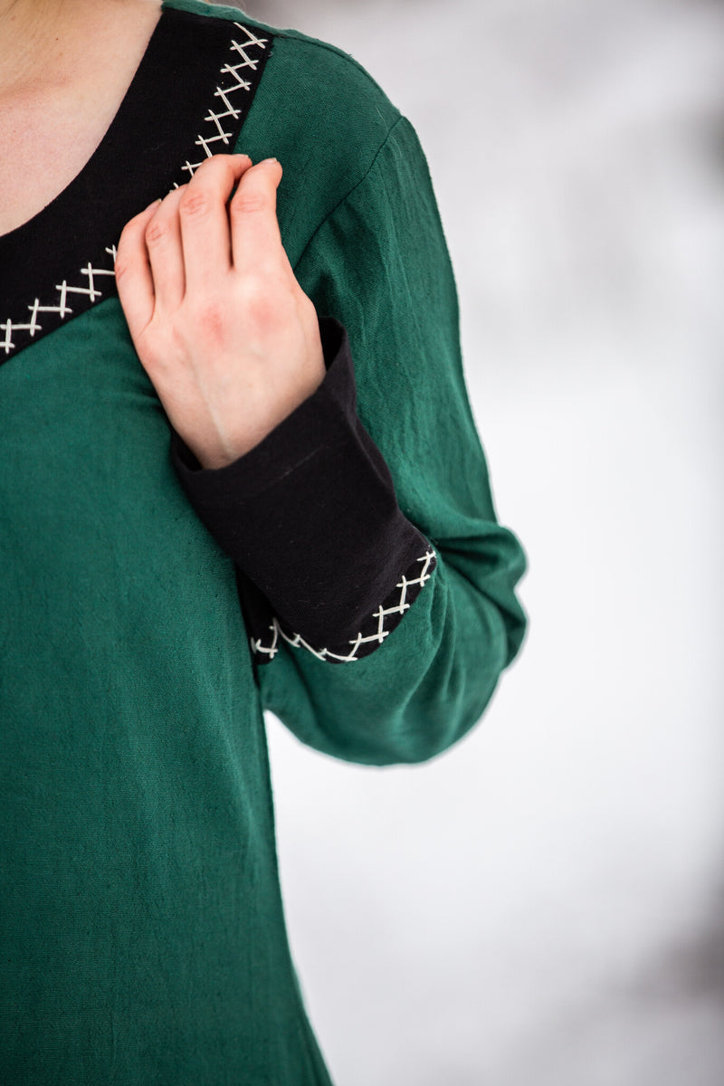Viking dress Lagertha, green
