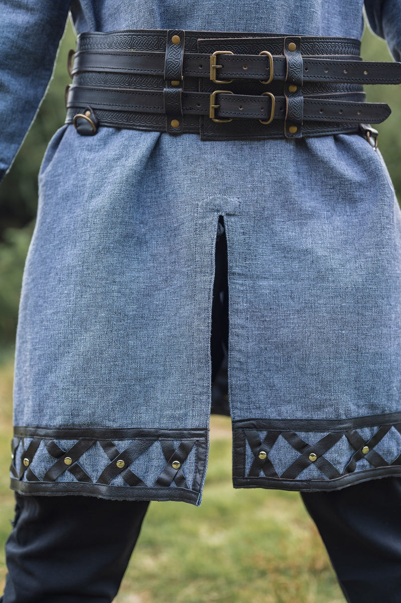 Viking tuniek Farulfr, blauw-grijs