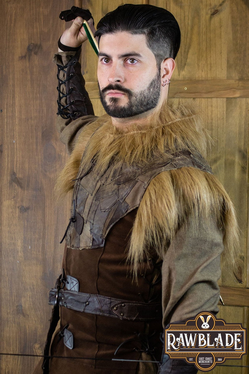 Falcon leren jerkin, bruin