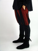 Landsknechtbroek Gustav, zwart/rood