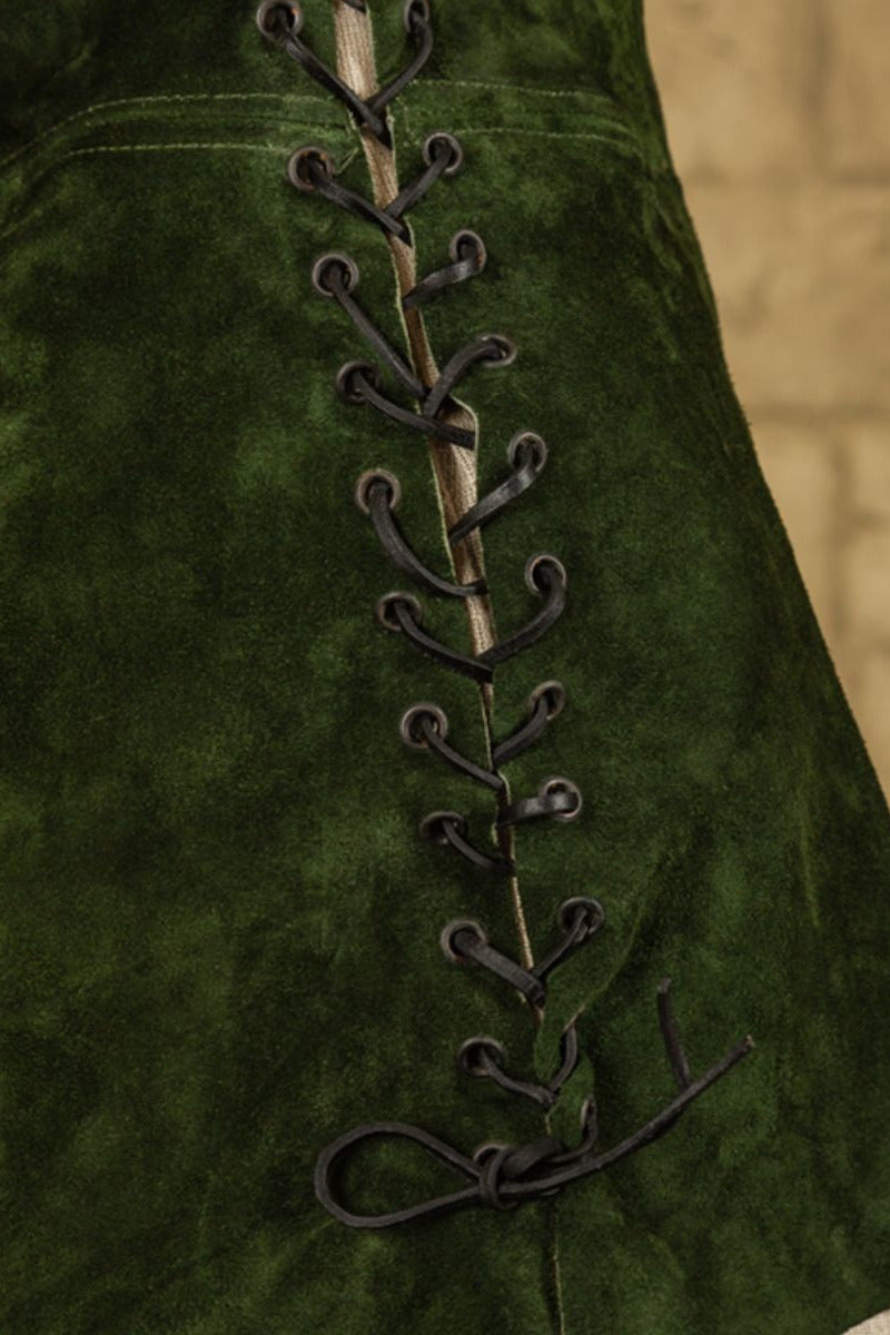 Leder jurk Lunette, groen