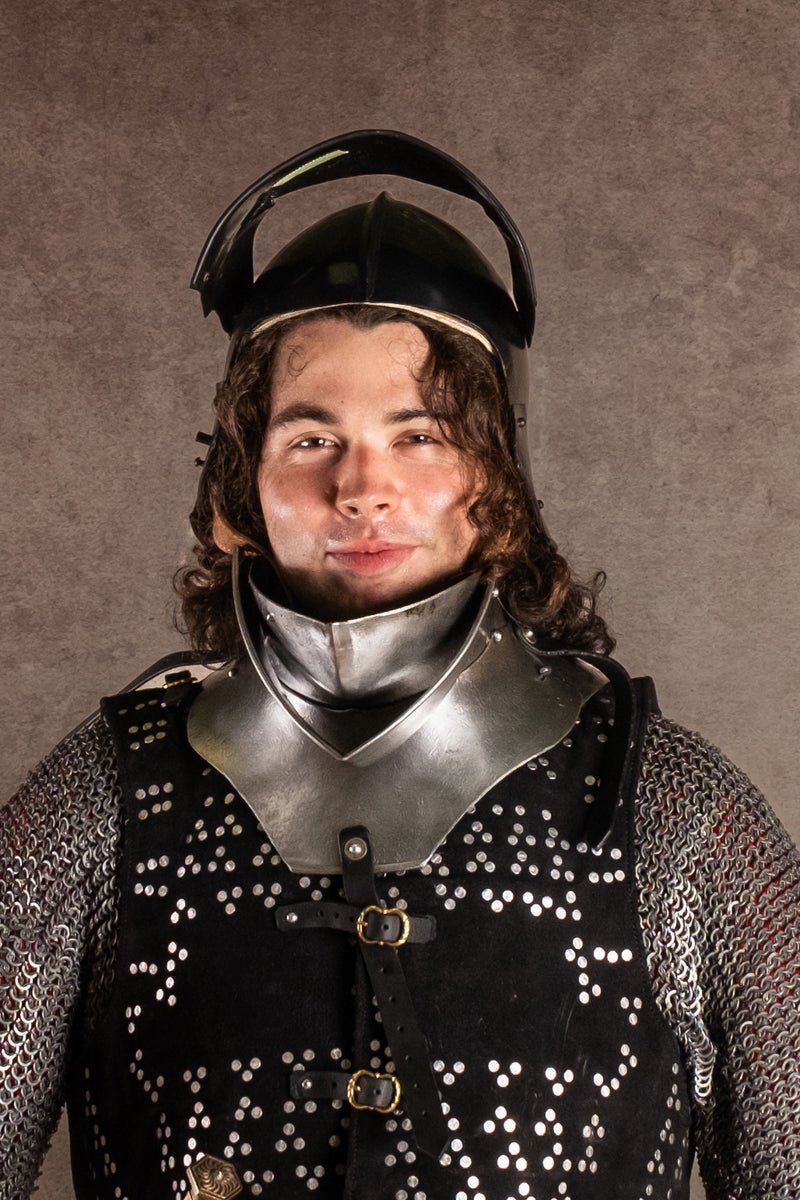 15e eeuwse sallet, zwart, 1.6 mm